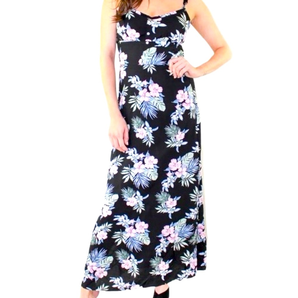 P081:  DEREK HEART NWOT MAXI BOHO FLORAL DRESS